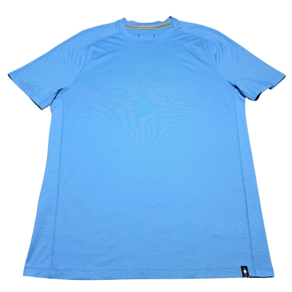 Smartwool Men M Merino Sport 150 Short Sleeve T Shirt Blue Outdoor Vented